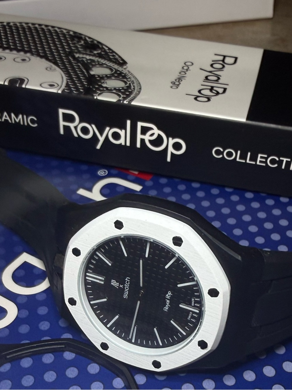 Swatch Royal Pop Black and Silver Men's Watch AP